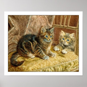 Kiitten Poster Print: Vintage Katzen