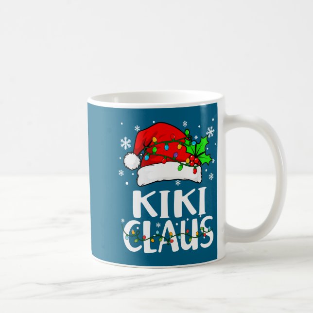 Kiki Claus Christmas Lights Pajama Family Matching Kaffeetasse (Rechts)