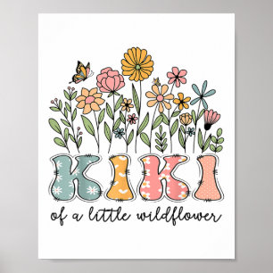 Kiki des kleinen Wildblume Baby Birthday Floral Poster