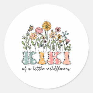 Kiki des kleinen Wildblume Baby Birthday Floral Runder Aufkleber
