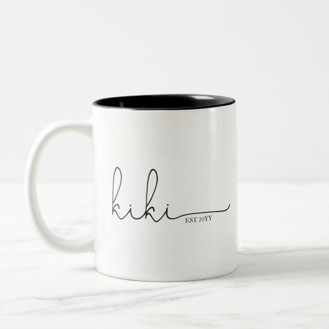Kiki etabliert | Kiki-Geschenk Zweifarbige Tasse (Links)