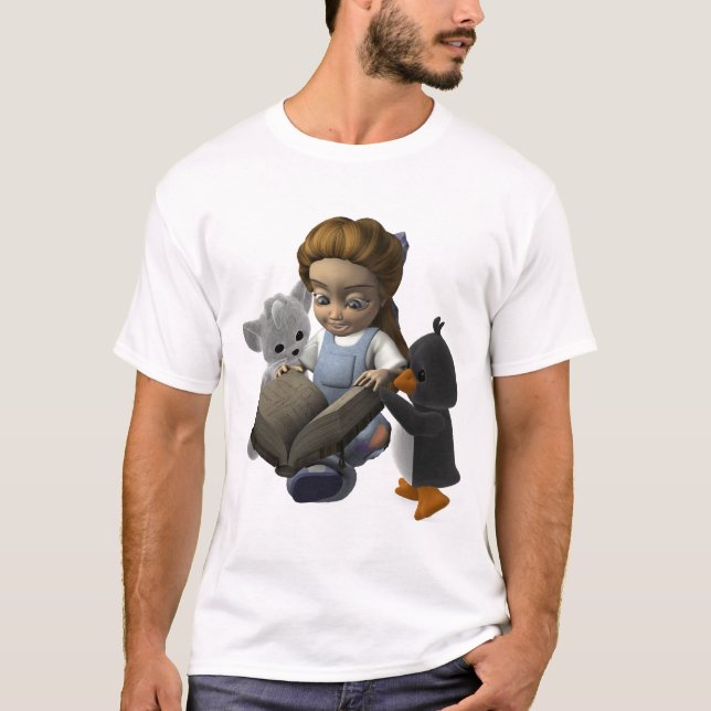 Kiki liest T-Shirt (Vorderseite)