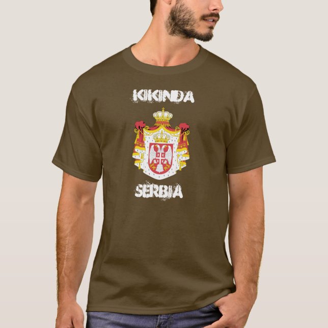 Kikinda, Serbien mit Wappen T-Shirt (Vorderseite)