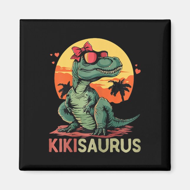 Kikisaurus Dino Dinosaur Kiki-saurus T-rex Mutter' Magnet (Vorne)