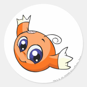 Kiko Orange Runder Aufkleber