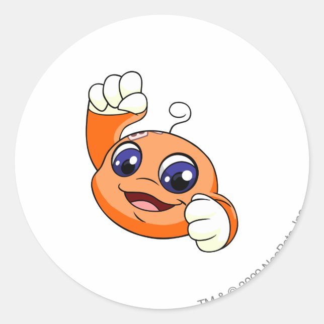 Kiko Orange Runder Aufkleber (Vorderseite)