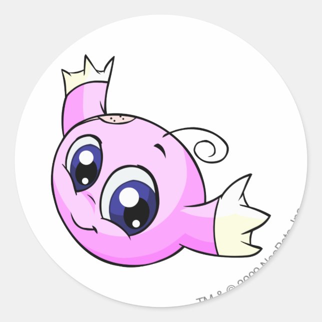 Kiko Pink Runder Aufkleber (Vorderseite)