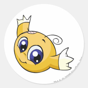 Kiko Yellow Runder Aufkleber