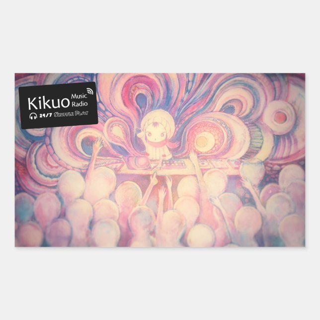 Kikuo Music Radio / Hoshi-kun DJ Sticker (Vorderseite)