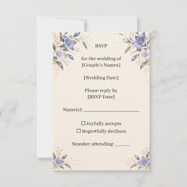 Kikyo Wedding RSVP Card (Vorderseite)