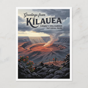 Kīlauea-Caldera, Hawaiʻi-Vulkane-Nationalpark Postkarte