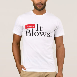 Kilauea, das es auf Front durchbrennt, Karte+Zipan T-Shirt