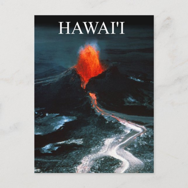 Kilauea-Eruption, Hawai'i-Vulkanpark Postkarte (Vorderseite)