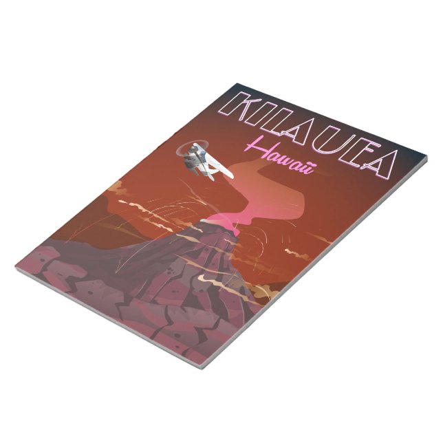 Kilauea Hawaii-Flugplakat Notizblock (angewinkelt)