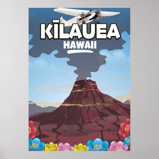 Kīlauea Hawaii Volcano Reiseplakat Poster (Vorne)