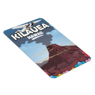 Kīlauea Hawaii Vulkan Reiseplakat Magnet