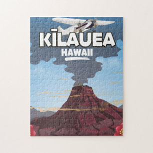 Kīlauea Hawaii Vulkan Reiseplakat Puzzle