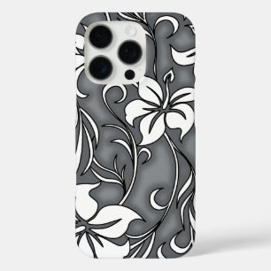 Kilauea Hibiskus Hawaiian Floral Gray iPhone 16 Pro Hülle