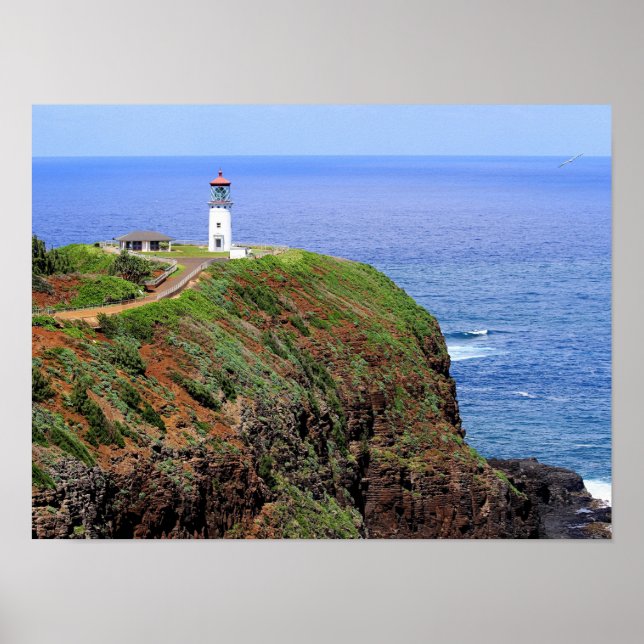 Kilauea-Leuchtturm auf Kauai Poster (Vorne)