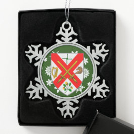 Kildare Ireland Wappen Irish Schneeflocken Zinn-Ornament