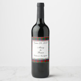 Kilgore Scottish Wedding Wine Label Weinetikett