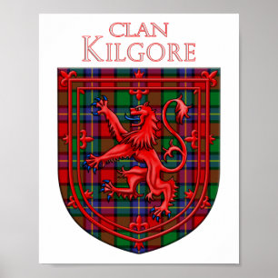 Kilgore Tartan Scottish Kariert Lion Rampant Poster