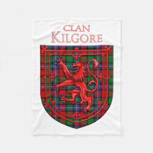 Kilgore Tartan Scottish Plaid Lion Rampant Fleecedecke