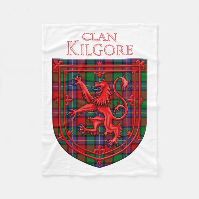 Kilgore Tartan Scottish Plaid Lion Rampant Fleecedecke (Vorderseite)