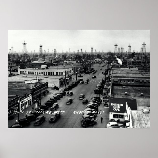 KILGORE TEXAS ÖL FELD c. 1938 Poster (Vorne)