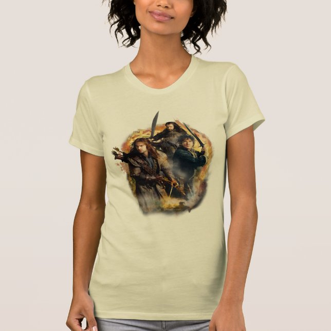 Kili, BILBO BAGGINS™ & THORIN OAKENSHIELD™ Art T-Shirt (Vorderseite)
