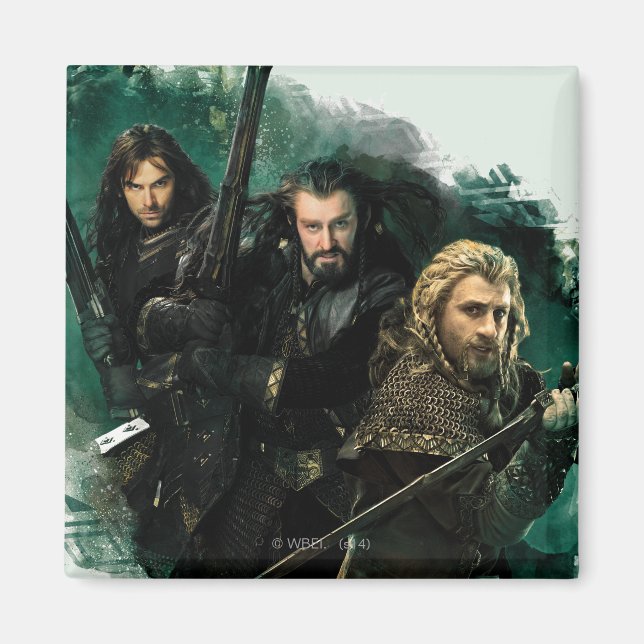 Kili, THORIN OAKENSHIELD™, & Fili Graphic Magnet (Vorne)