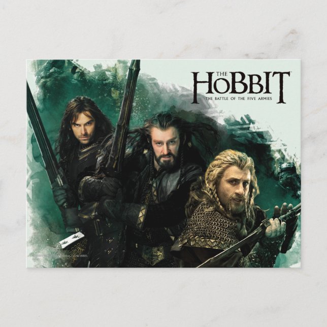 Kili, THORIN OAKENSHIELD™, & Fili Graphic Postkarte (Vorderseite)