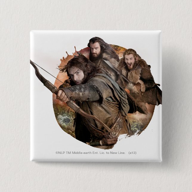 Kili, THORIN OAKENSHIELD™ und Fili Button (Vorderseite)