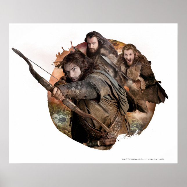Kili, THORIN OAKENSHIELD™ und Fili Poster (Vorne)