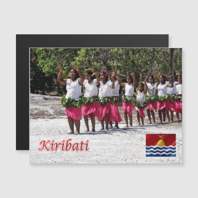 Kilibati - Dansers - Panorama - Magnetkarte (Vorne/Hinten)