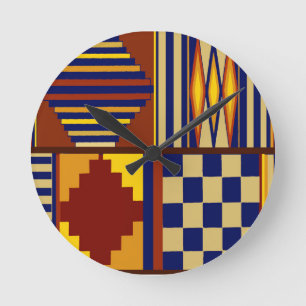 Kilim Prayer Rug Design Runde Wanduhr