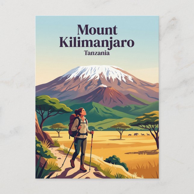 Kilimandscharo Tansania Postkarte (Vorderseite)