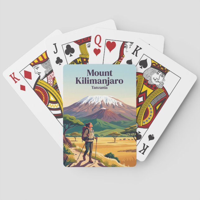 Kilimandscharo Tansania Spielkarten (Rückseite)