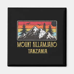 Kilimandscharo Tansania Vintage Retro Kletter- Magnet
