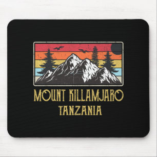 Kilimandscharo Tansania Vintage Retro Kletter- Mousepad