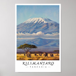 Kilimandscharo Tansania Wandkunst, Afrikanischer B Poster