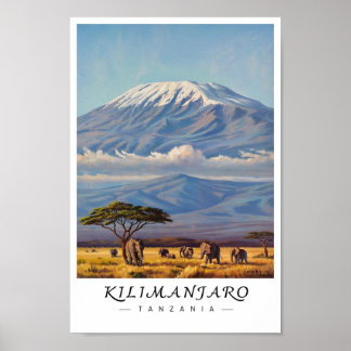 Kilimandscharo Tansania Wandkunst, Afrikanischer B Poster