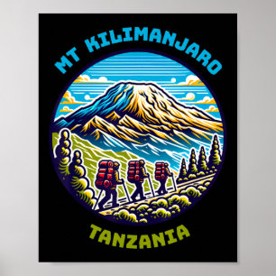 Kilimandscharo-Wanderung Tansania Afrikanische Wan Poster
