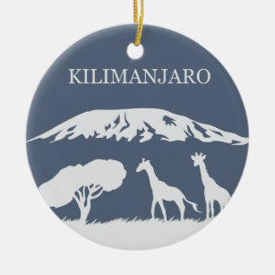 Kilimanjaro (blau) keramik ornament
