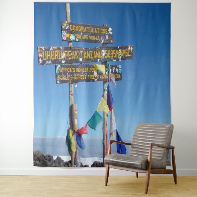 Kilimanjaro Climb Tapestry Wandteppich (Beispiel)