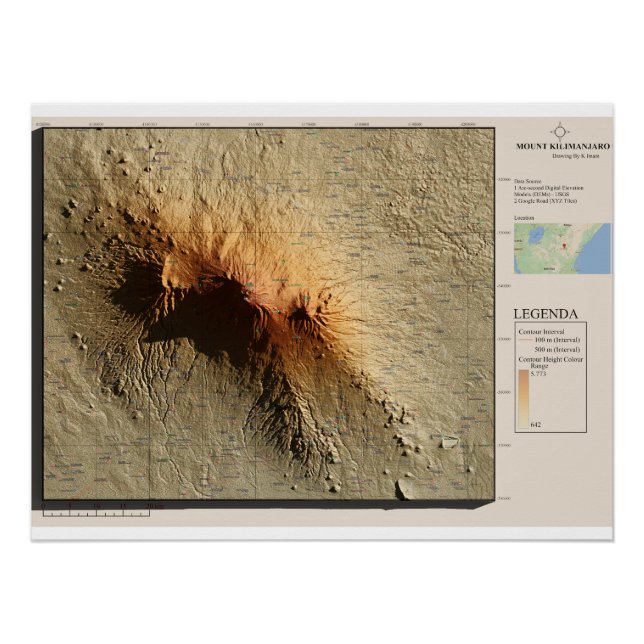 kilimanjaro glossy poster (Vorderseite)