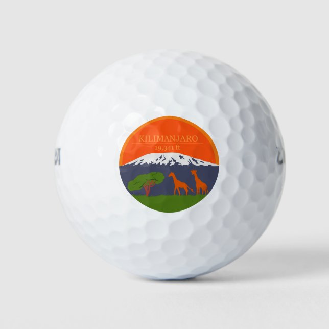 Kilimanjaro Höhe Golfball (Vorderseite)