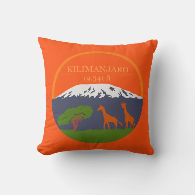 Kilimanjaro Höhe Kissen (Vorderseite)
