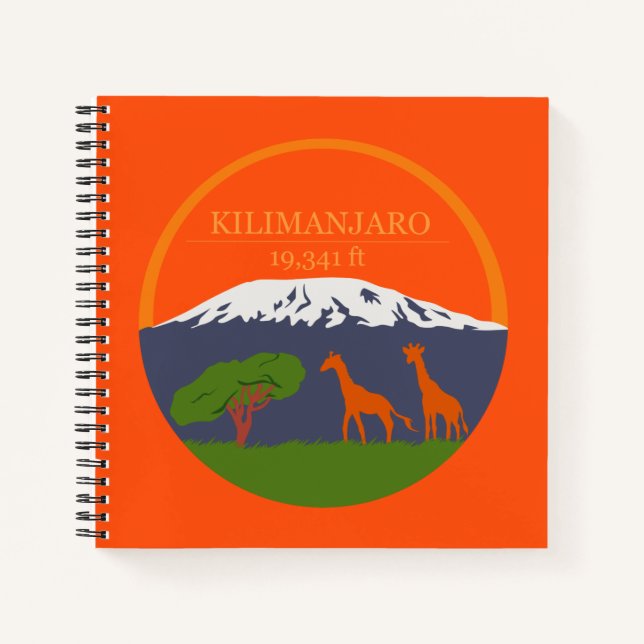 Kilimanjaro Höhe Notizbuch (Vorderseite)