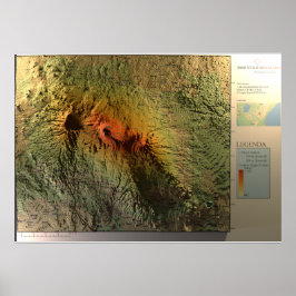 KILIMANJARO MAP Print, Value Poster Paper (Matte)
